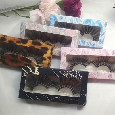 China Real Feather Mink Lashes Private Label Fake 25 Mm 3D Mink Eyelash Full Tape With Custom Lick Packaging for sale