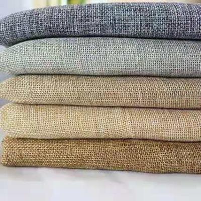 China Newest selling polyester fabric sofa fabric hot selling PE film storage bag factory direct fabric fashionable pillow imitation linen fabric for sale