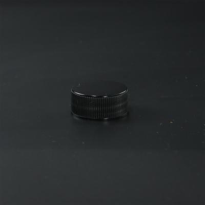 China Non Spill 32/400 Black Plastic PP Cap Ribbed Smooth Cap Screw Cap for sale