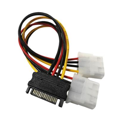 China Power Extension Cable SATA 4pin Copper Male To Female Molex IDE Dual Big 4pin Cable Adapter For HDD Hard Drive Power Supply Line for sale