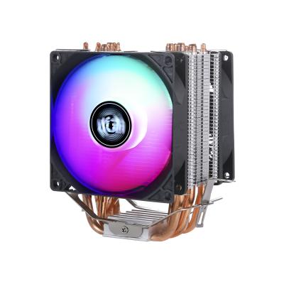 China QZ-900 CPU Fans 6 Dual Heat Pipe Copper Pipes Mute CPU Cooler Air Cooling Fan Desktop PC 1151 1155 1200 1366 AMD Motherboard 3/4 Pins for sale