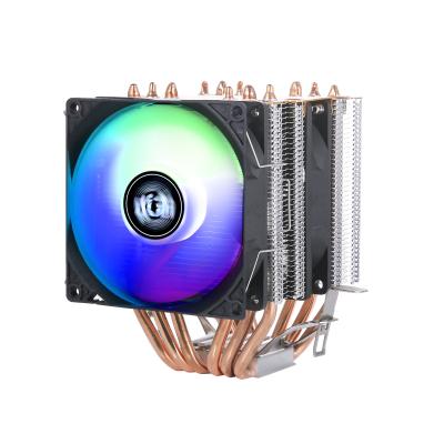 China QZ-920 Processor Dual Tower Dual Fans 6 Copper HeatPipe Pipes CPU Cooler Air Cooling Fan 1151 1155 1200 1366 AMD 3/4 Pin Mute Desktop PC for sale