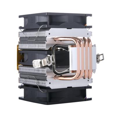 China QZ-820 CPU Tower Three Fans 4 HeatPipe Copper Pipes CPU Cooler Air Cooling Fan 1155 1200 1366 Mute Desktop PC AMD 1151 for sale