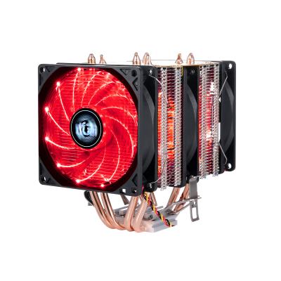 China QZ-820 Processor Three Fans 4 Heat Pipe Copper Pipes CPU Cooler Air Cooling Fan 3/4 Pin Mute Desktop PC 1151 1155 1200 AMD Double Towers for sale