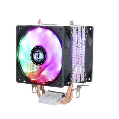 China QZ-700 CPU 2 1155 1200 1366 PCS 3/4 Pin Desktop CPU Fans Heat Pipe Fans CPU Cooler Air Cooling Fan Mute 1151 AMD for sale