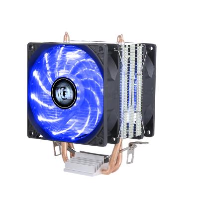 China QZ-700 CPU Heat Pipe Fans Copper 2 Double Pipes AMD Motherboard 3/4 Pin Desktop CPU Cooler Air Cooling Fan Mute 1151 1155 1200 1366 PCS for sale