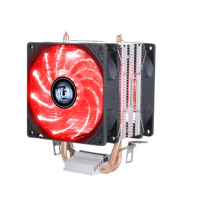 China QZ-700 CPU Fans 2 2 Copper Pipe Mute Desktop PC 1151 Heat Pipe CPU Cooler Air Cooling Fan 1155 1200 1366 AMD Motherboard 3/4 Terminals for sale