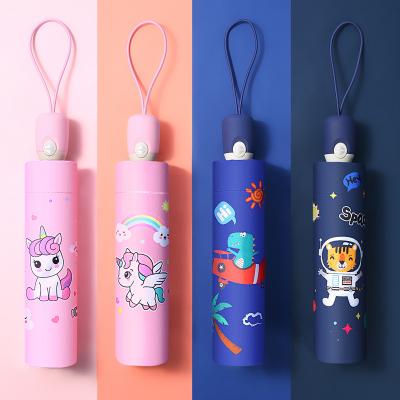 China Easy Carry Windproof Cartoon Design Large Size Automatic Sunny Rainy UV Protection 3 Times Umbrella for sale