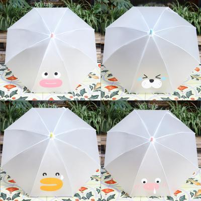 China Custom Printing Children's Pattern Rain Windproof Gift Golf Promotion Transparent Upright Umbrella for sale