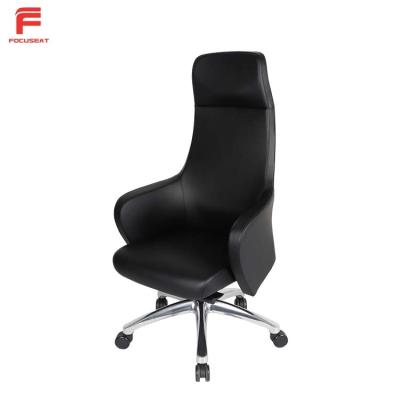 China Kuohu Custom Swivel PU Leather Rotating Office Chairs Ergonomic Executive Boss Office Chair for sale