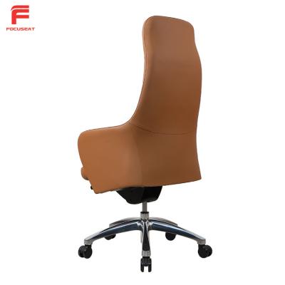 China Kuohu Comfortable Modern High Back Office Chair Leather Executive Office Rotation Chair for sale