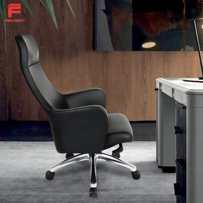 China Kuohu Office Furniture Executive Office Chair Leather Back Rotation Executive Ergonomic Boss High for sale