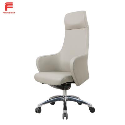 China Kuohu Executive Office Chair Boss Swivel Revolving Manager Leather Office Rotating Chair for sale