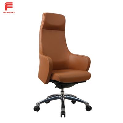 China Kuohu High Quality Leather Revolving Chair Modern Revolving Custom Executive Swivel CEO Office Chairs for sale