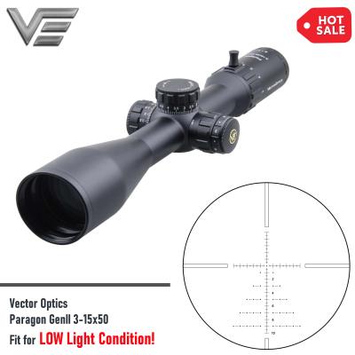 China Vector Optics Paragon GEN II 3-15x50 Riflescope Fit For Low Light Shooting/Hunting With 1/10MIL Stand Back Lapua Magnum 338 SCOM-25 for sale