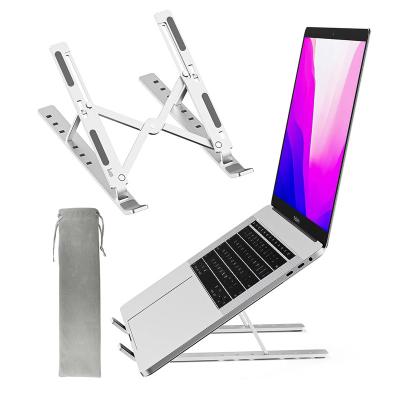 China Adjustable (height) Ergonomic Adjustable Height  Aluminum Foldable Portable Adjustment Desktop Laptop Stand for sale