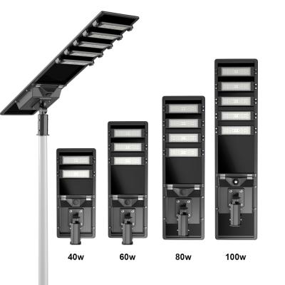 China SMD5050 Solar LED Street Light Motion Sensor Remote Control 60 Watt Solar Street Light for sale