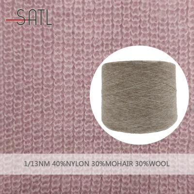 China Blend/Solid Yarn Make Fancy 1/13nm Nylon Yarn Mohair Yarn Wool Yarn 77d Cheap Mohair Yarn Nylon Yarn for sale