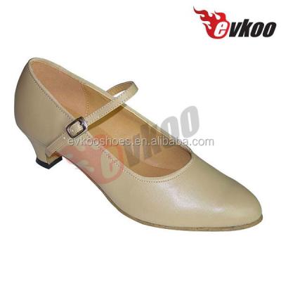 China Popular Fashion GENUINE LEATHER Ballroom Low Heel 3.5cm Ballroom Dance Leather Shoes for sale