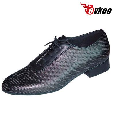 China Modern Genuine Leather Black Latin Irish Material Ballroom Dance Shoes For Men for sale