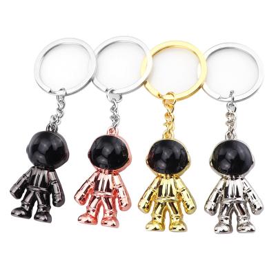 China Key Chain Pendant Creative Astronaut Gift Promotion Space Robot Key Chain Alloy Key Holder Car Key Holder for sale