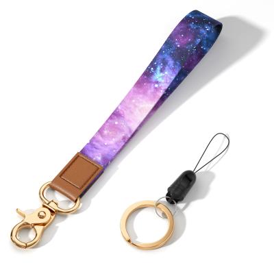 China New Flat Or Round Lanyard Key Chain Bracelet Strap Key Chain Holder Car Locks ID Badges Wallet Phone Camera Hand Wrist Lanyard Key Chain for sale