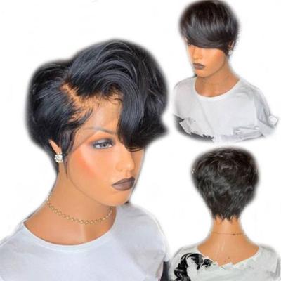 China Straight Best Selling 2021 Pixie Cut Short 13x4 Lace Front Hair Wigs for sale