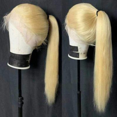 China Wholesale 613 wig heman hair raw frontal wig 613 straight blonde virgin swiss lace frontal human hair 613 18 inch lead wig for sale