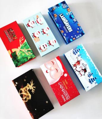 China 2020 Christmas Natural Long Eyelash Packaging Box Ornaments Eyelash Cases for sale