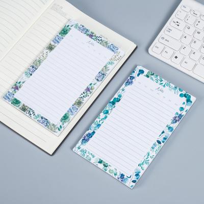 China Custom Printed Small Loose Leaf Student Teardrop Cube Magnetic Notepad for sale