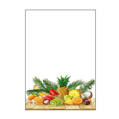 China Custom Printing Loose Leaf Amazon Hot Sales Vegetables Fruit Recipe Shipping Grocery List Notepad for sale