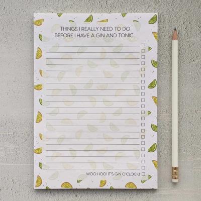 China Custom A5 Loose Leaf Factory To Do List Notepad With Free Sample for sale