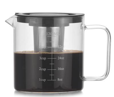 China All Pitcher Iced Coffee Tea Maker Coffee Dispenser Jar 1500ml Portable Coffee Maker BPA Free 2021 New for sale