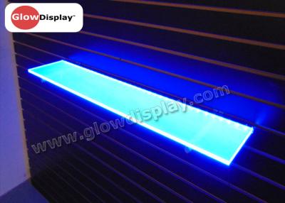 China LED light up edge lit color changing floating wall shelves for sale