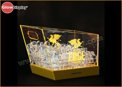 China Acrylic LED Illuminated Ice Bucket Rectangular For Party for sale