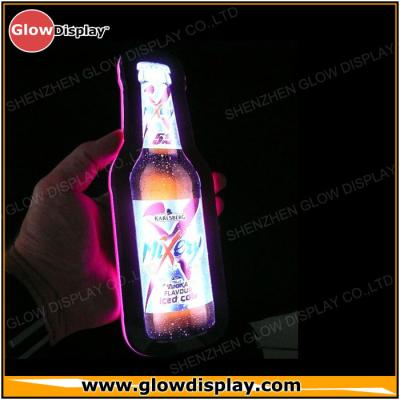 China Bottle Shape Crystal slim Sign Led Illuminated for indoor promotion for sale