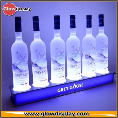 China Customize Acrylic LED Lighted Liquor Bottle Shelf for displaying brand or promoting product for sale