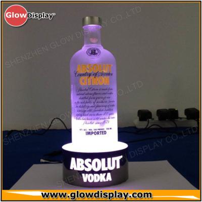 China Silvery Acrylic LED Wine Light Up Bottle Display / Bar Bottle Display for sale