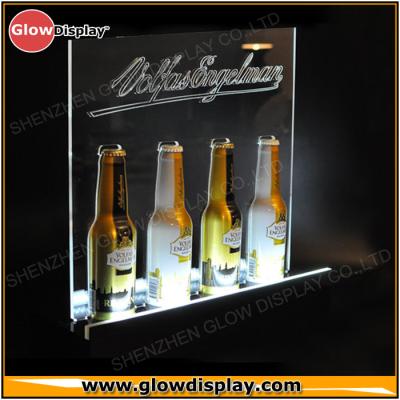 China high quality custom acrylic beer wine liquor bottle display with led light for sale