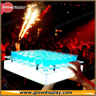 China Customized LED Acrylic Tray For Shot Glasses for Brand Advertisement for sale