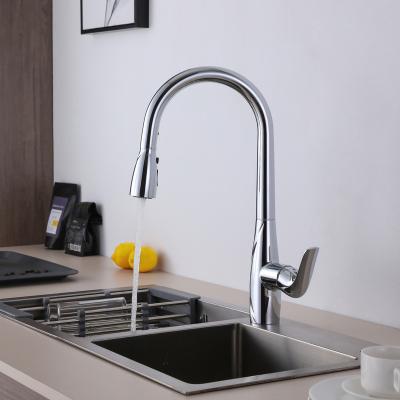 China Holmine Modern Kitchen Faucet High Quality ABS Painted Brass Single Handle Kitchen Faucet Pull-Down Kitchen Hand Basin for sale