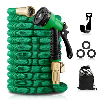 China Factory direct sale adjustable solid brass fittings and garden water hose glitch rubber water hose for home and garden for sale