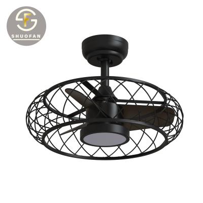 China With Light Black Ceiling Fan Led Ceiling Fan Air Vent Smart Remote Control APP New Arrival Intelligent Ceiling Fan With Led Light for sale