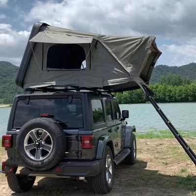 China Aluminum Camping Roof Tent PU 2000mm Waterproof Fold Out Rooftop Tent Hard Top Tent for sale