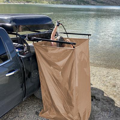 China Outdoor Privacy Car Shower Awning Portable Waterproof Car Side Shower Tent for sale