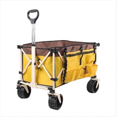 China Outdoor Folding Trolley Cart Inner Bottom Gathering ODM Collapsible Cart With Wheels for sale