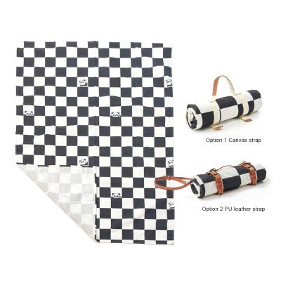 China Outdoor Travel Camping Picnic Blanket Waterproof Sand Proof Padded Picnic Blanket With Carry Strap for sale