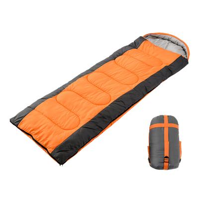 China 1 Person Camping Schlafsack Orange Rechteckiger Rucksack Schlafsack zu verkaufen