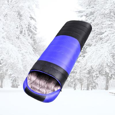 China Rectangular Down Filled Sleeping Bag Envelope Shaped Folding Outdoor Sleeping Bag for sale