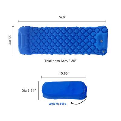 China Tapete de dormir exterior em forma de ninho de ovo com almofada dobrável Tapete de dormir de acampamento à venda